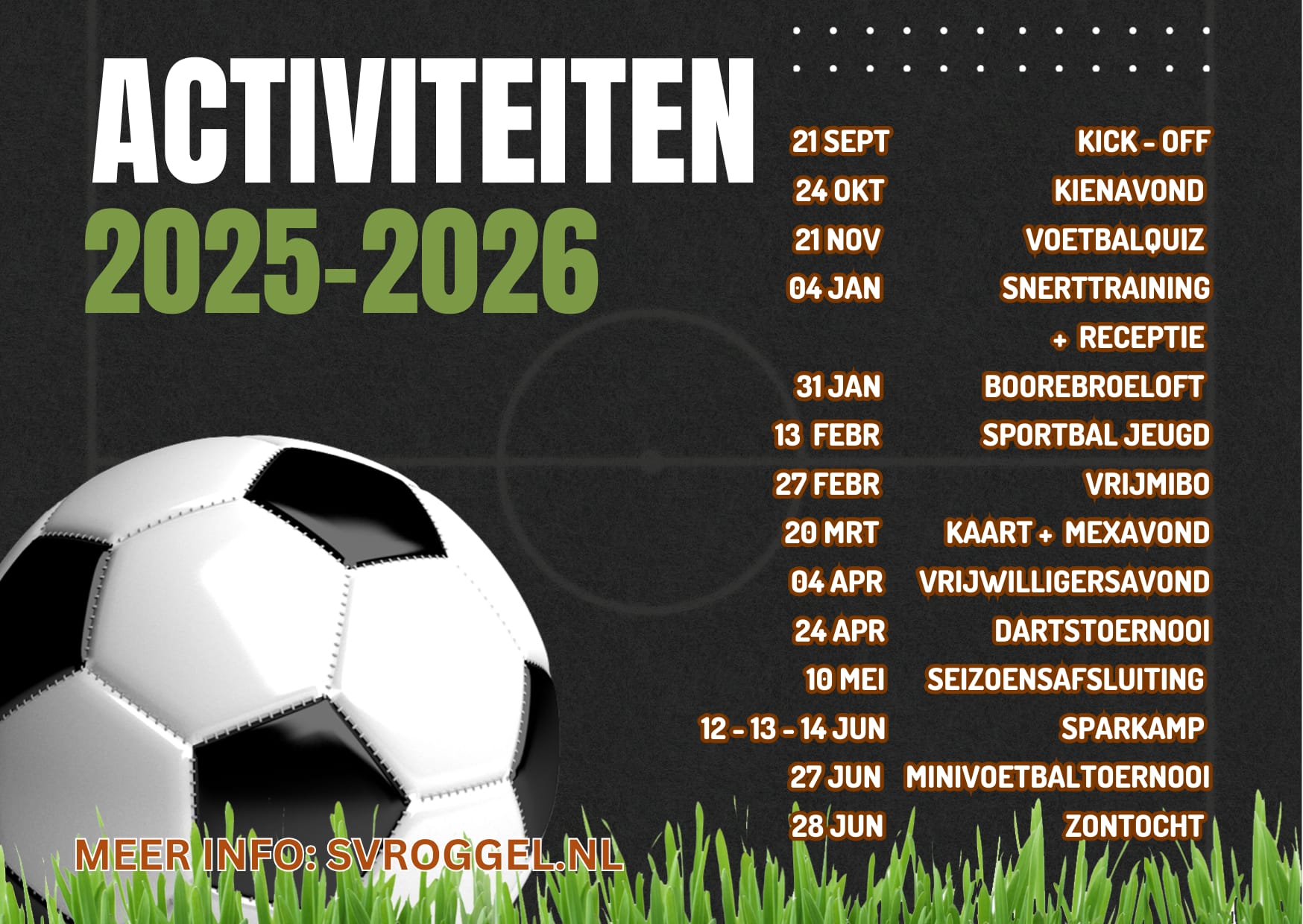 Activiteiten agenda 2025 - 2026