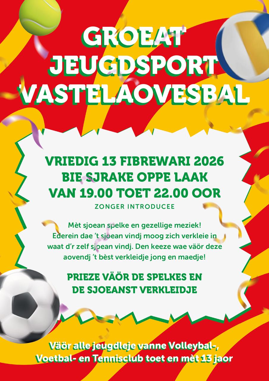 Groeat Jeugdsport Vastelaovesbal 2026