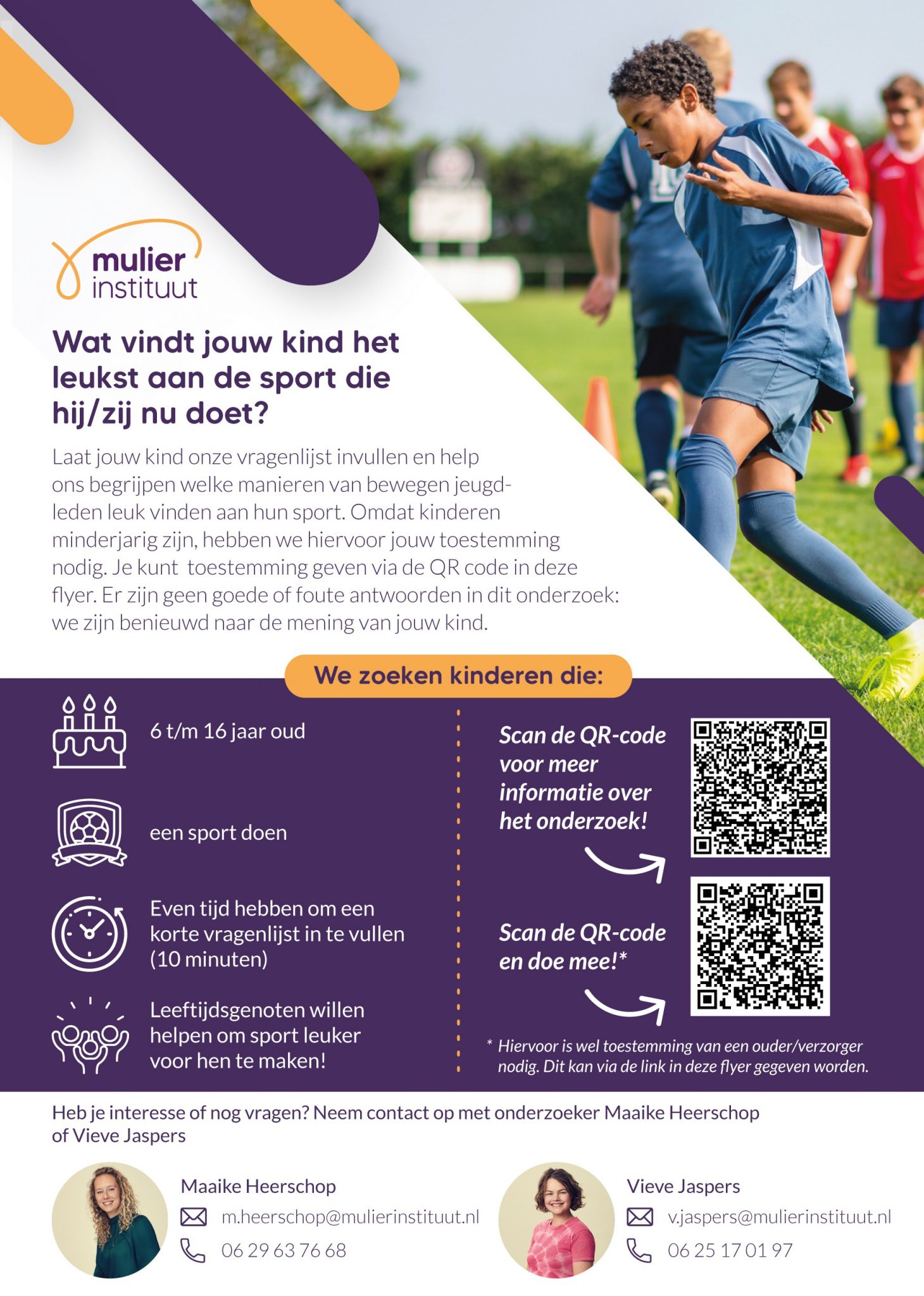 Onderzoek beweegvoorkeuren jeugdleden